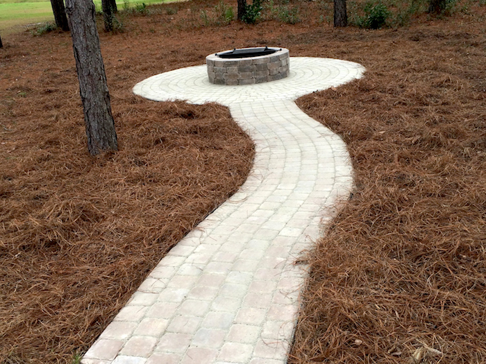 fire pit stone path