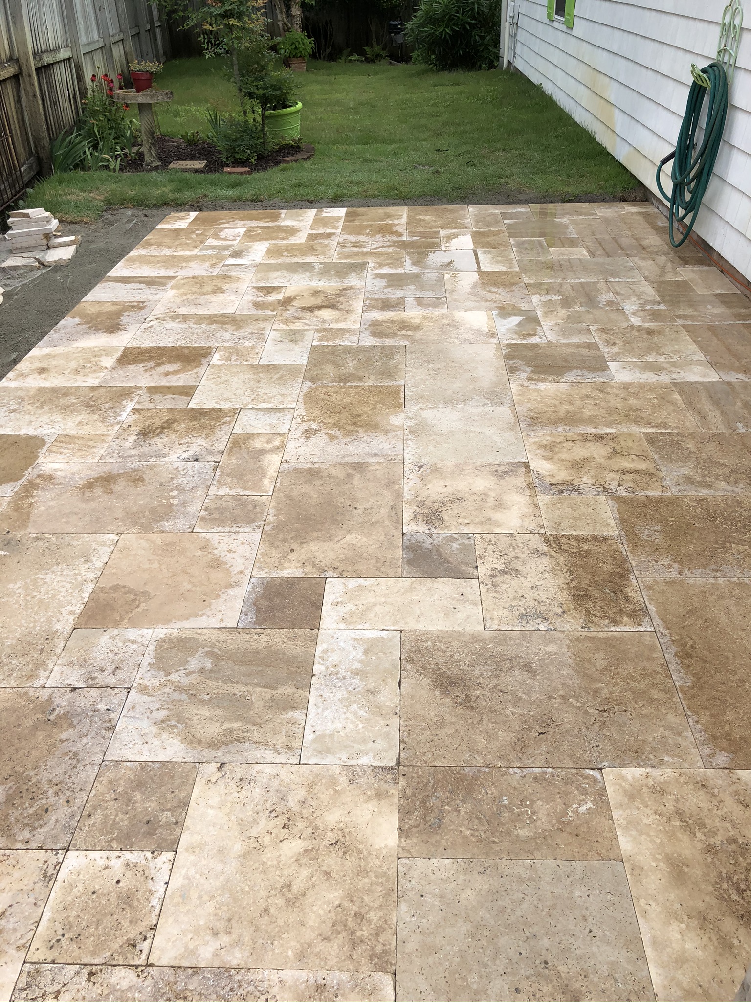 tan stone Patio