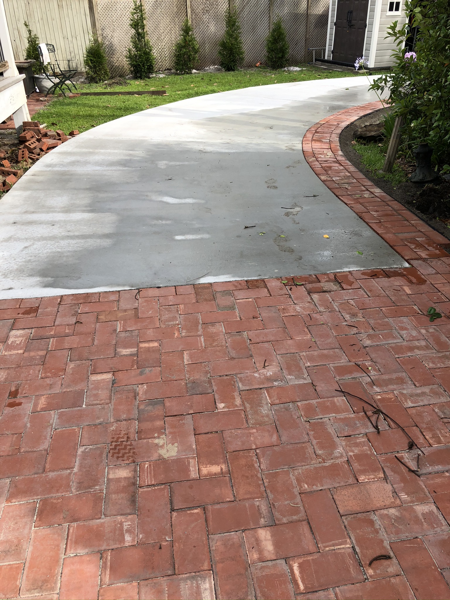brick and cement