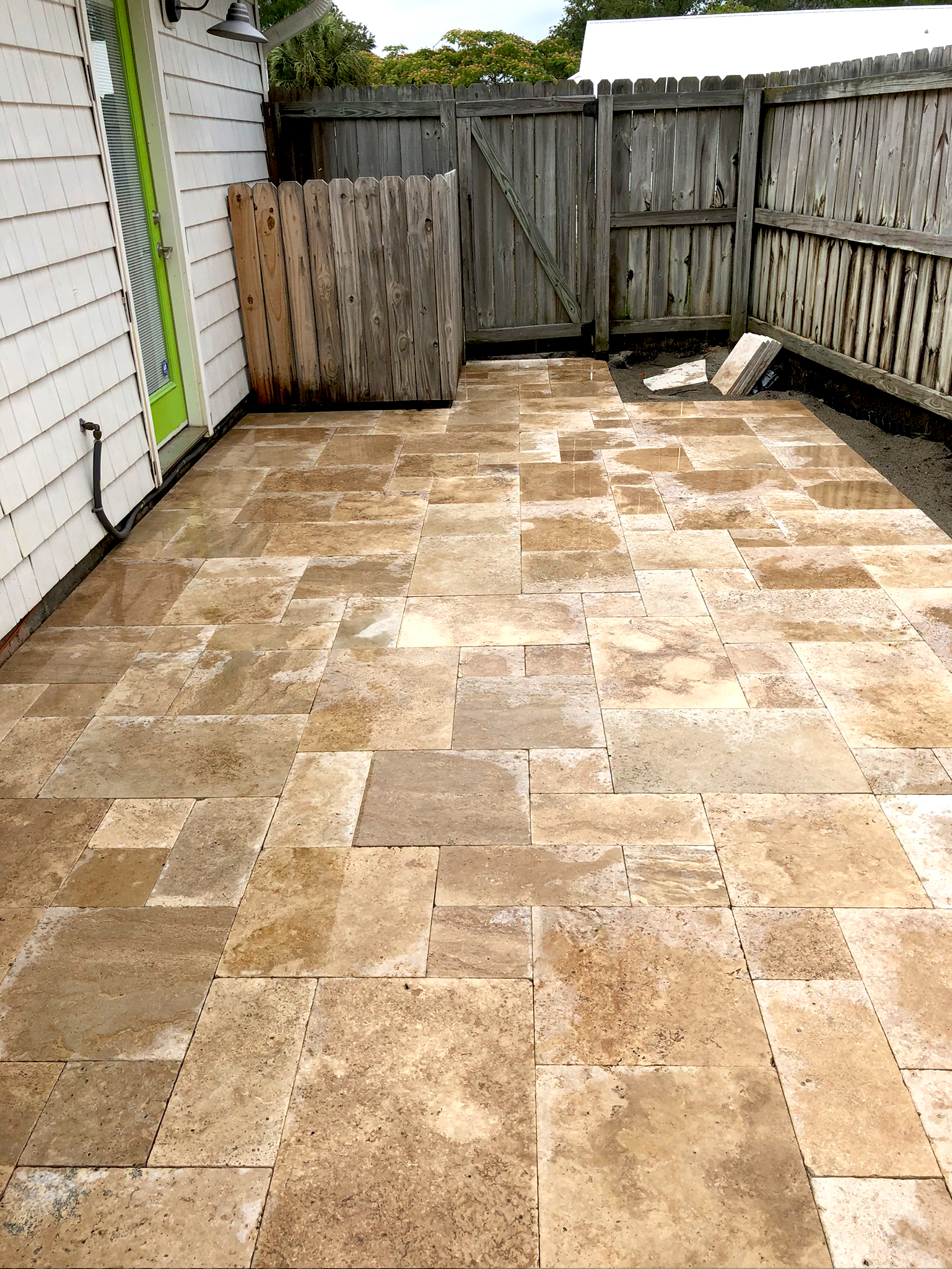 tan stone Patio