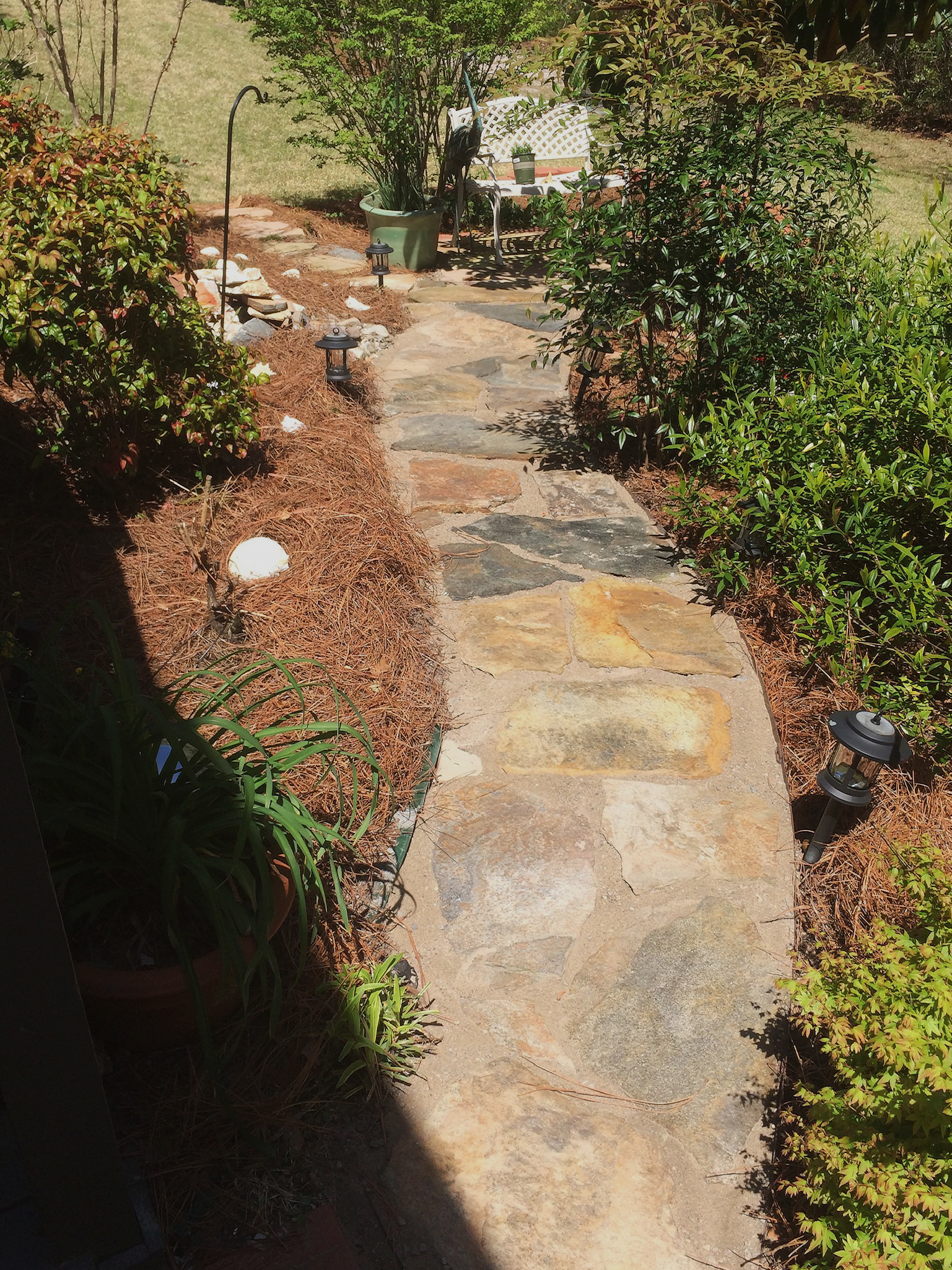 thin marbled pattern path